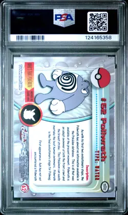 2000 TOPPS CHROME POKEMON T.V. #62 POLIWRATH PSA 10 - Image 2