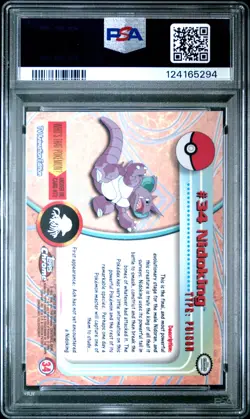 2000 TOPPS CHROME POKEMON T.V. #34 NIDOKING PSA 10 - Image 2