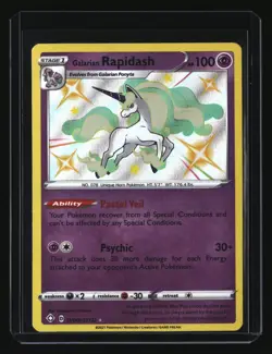 Pokemon GALARIAN RAPIDASH SV048/SV122 (Shining Fates Vault) Baby Shiny - NM/Mint - Image 1