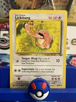 Lickitung 38/64 Jungle Regular Vintage Pokemon TCG WOTC - MP - Image 1