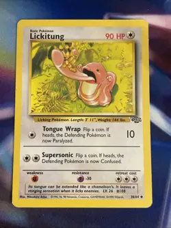 Lickitung 38/64 Jungle Regular Vintage Pokemon TCG WOTC - MP - Image 2