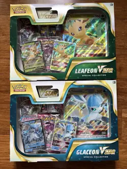 POKEMON GLACEON & LEAFEON V STAR Special Collection Box Brand New Sealed SET 2X - Image 1