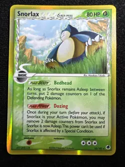 Pokemon TCG Delta Species Snorlax #10 Dragon Frontiers NM Excellent Condition - Image 1
