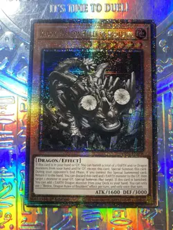NM Yugioh Redox, Dragon Ruler Of Boulders Quarter Century Secret Rare RA03-EN008 - Image 1