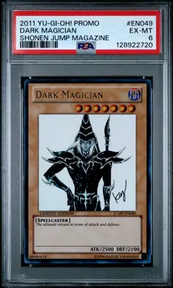 2011 YU-GI-OH! PROMO SHONEN JUMP MAGAZINE #EN049 DARK MAGICIAN PSA 6 - Image 1