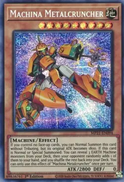 Machina Metalcruncher - MP21-EN094 - Prismatic Secret Rare - 1st Edition - Light - Image 1