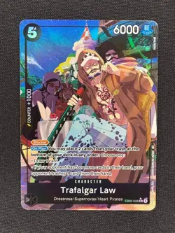 Trafalgar Law EB02-045 SR Alt Art One Piece Card Game Extra Booster Anime 25th - Image 1