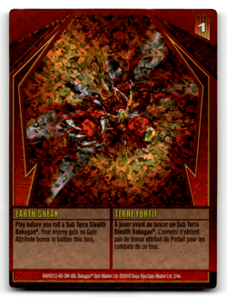 Bakugan Card - Earth Sneak (Lumino Dragonoid) - FOIL - Gundalian Invaders - Image 1