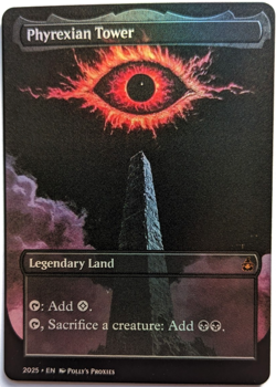 Phyrexian Tower FOIL (MISCUT) Proxy Playtest Card with Custom Art Design - Image 1