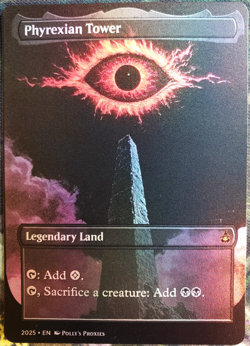 Phyrexian Tower FOIL (MISCUT) Proxy Playtest Card with Custom Art Design - Image 4