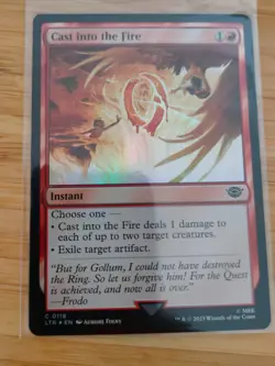 MTG Cast into the Fire (FOIL) 0118 Lord of the Rings M/NM Free UK P&P - Image 1