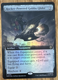 MTG Marvel Spider-Man, Rocket-Powered Goblin Glider - Extended Art Foil - Image 1