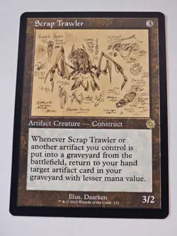 MTG - Scrap Trawler Schematic RETRO FRAME - Brother's War - Image 1