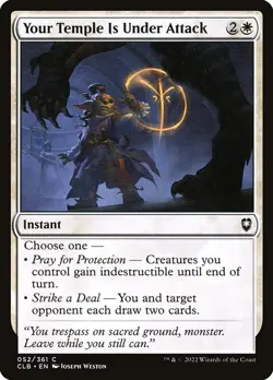 1x Your Temple Is Under Attack - Fo NM Eng MTG - Commander Legends Baldur's Gate - Image 1