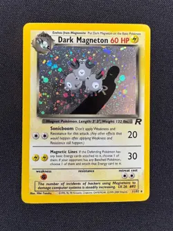 Dark Magneton 11/82 Holo Rare - Pokemon TCG WOTC Team Rocket Near Mint Vintage - Image 1