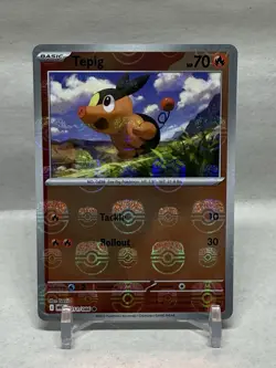 Pokemon TCG Tepig (Master Ball Pattern) 011/086 SV: White Flare Holo Near Mint - Image 1