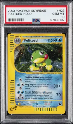 2003 POKEMON SKYRIDGE #H23 POLITOED-HOLO PSA 10 - Image 1