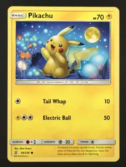 Pokemon TCG Pikachu 56/236 SM Unified Minds Regular Common NM - Image 1