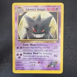 Pokemon Vintage Sabrina's Gengar Gym Challenge Rare 29/132 LP WotC - Image 1