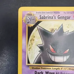 Pokemon Vintage Sabrina's Gengar Gym Challenge Rare 29/132 LP WotC - Image 2