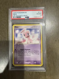 2006 Pokemon EX Mew Holon Phantoms DVD Exclusive 111/110 PSA 4 - Image 1