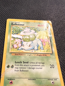 Pokemon TCG Bulbasaur Base Set 44/102 Regular 1999-2000 Wizards Base Set HP - Image 3