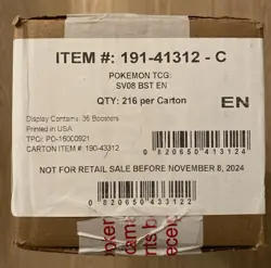Pokemon Surging Sparks Booster Box Case SV08 BRAND NEW FACTORY SEALED! - Image 1