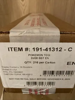 Pokemon Surging Sparks Booster Box Case SV08 BRAND NEW FACTORY SEALED! - Image 2
