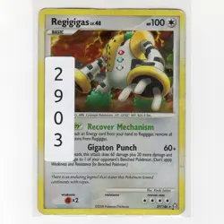 Pokemon TCG Regigigas 037/146 DP Legends Awakened Holo Rare Card EN-DMG 2008 - Image 3