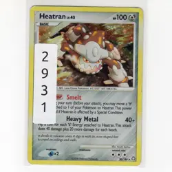 Pokemon TCG Heatran 30/146 DPP Legends Awakened Holo Rare Card EN-DMG 2008 - Image 3