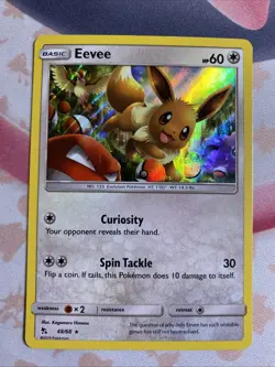 Pokemon Card Eevee 48/68 Hidden Fates Holo Rare 2019 NM-Mint - Image 1