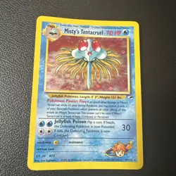 Pokemon TCG Misty's Tentacruel Holo Card Gym Heroes 10/132 Unlimited Rare HP - Image 1