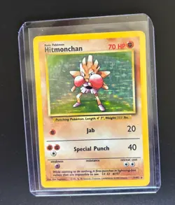 Hitmonchan Base Set Holo Unlimited Rare Pokemon TCG Card 7/102 - Image 1