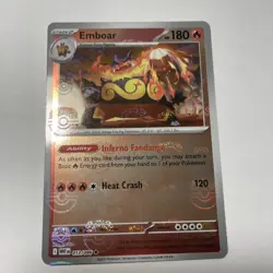 Pokemon TCG Emboar Master Ball Reverse Holo Card 13/086 - Image 1