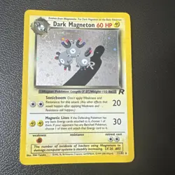 Pokemon Dark Magneton TCG Holo Rare Card 11/82 Unlimited Team Rocket - Image 1