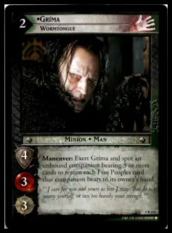Grima Wormtongue Lord of the Rings TCG Rare LOTR - Image 1