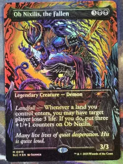 1x FOIL Ob Nixilis, The Fallen MTG Encyclopedia Of Magic Secret Lair NM - Image 1