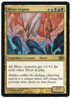 Sliver Legion 158/180 Future Sight 2007 (FUT) Heavily Played HP Rare MTG Magic - Image 1