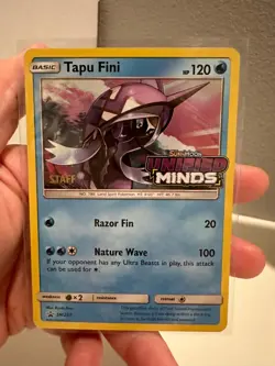 Tapu Fini SM203 Holo Promo Prerelease Staff Stamped Pokemon TCG NM 1224#230 - Image 3