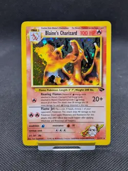Blaine's Charizard 2/132 Gym Challenge Holo Pokemon WOTC LP EXCELLENT - Image 1