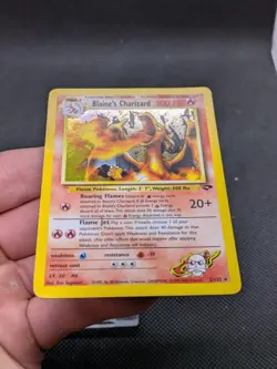 Blaine's Charizard 2/132 Gym Challenge Holo Pokemon WOTC LP EXCELLENT - Image 4