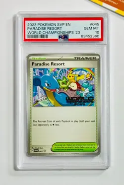 Pokemon PSA 10 Paradise Resort #045 World Championship 2023 EN - Image 1