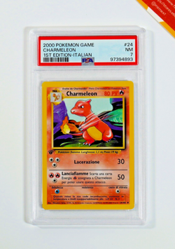 Pokemon PSA 7 Charmeleon #24 1st Edition Base Set 2000 Italiano - Image 1