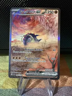 Pokemon Great Tusk ex 246/198 SIR Scarlet & Violet Base Set Holo Full Art NM/M - Image 1