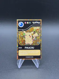 Pokemon Pikachu #025 Gold Foil Pokedex Black Edition 2024 Peru Us Seller - Image 1