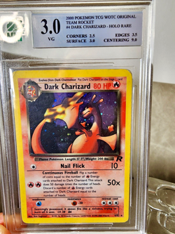 2000 POKEMON ROCKET #4 DARK CHARIZARD-HOLO PSA 3 - Image 1