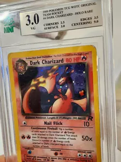 2000 POKEMON ROCKET #4 DARK CHARIZARD-HOLO PSA 3 - Image 2