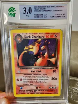 2000 POKEMON ROCKET #4 DARK CHARIZARD-HOLO PSA 3 - Image 3