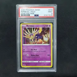 2020 Pokemon: XERNEAS 078/185 - [Holo Rare] - [Vivid Voltage Set] - Mint - PSA 9 - Image 1