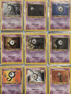 Unown Pokemon Card Lot Of 18 - 1 Holo - Image 1